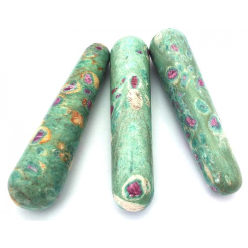 Large Ruby in Fuchsite Massage Wand